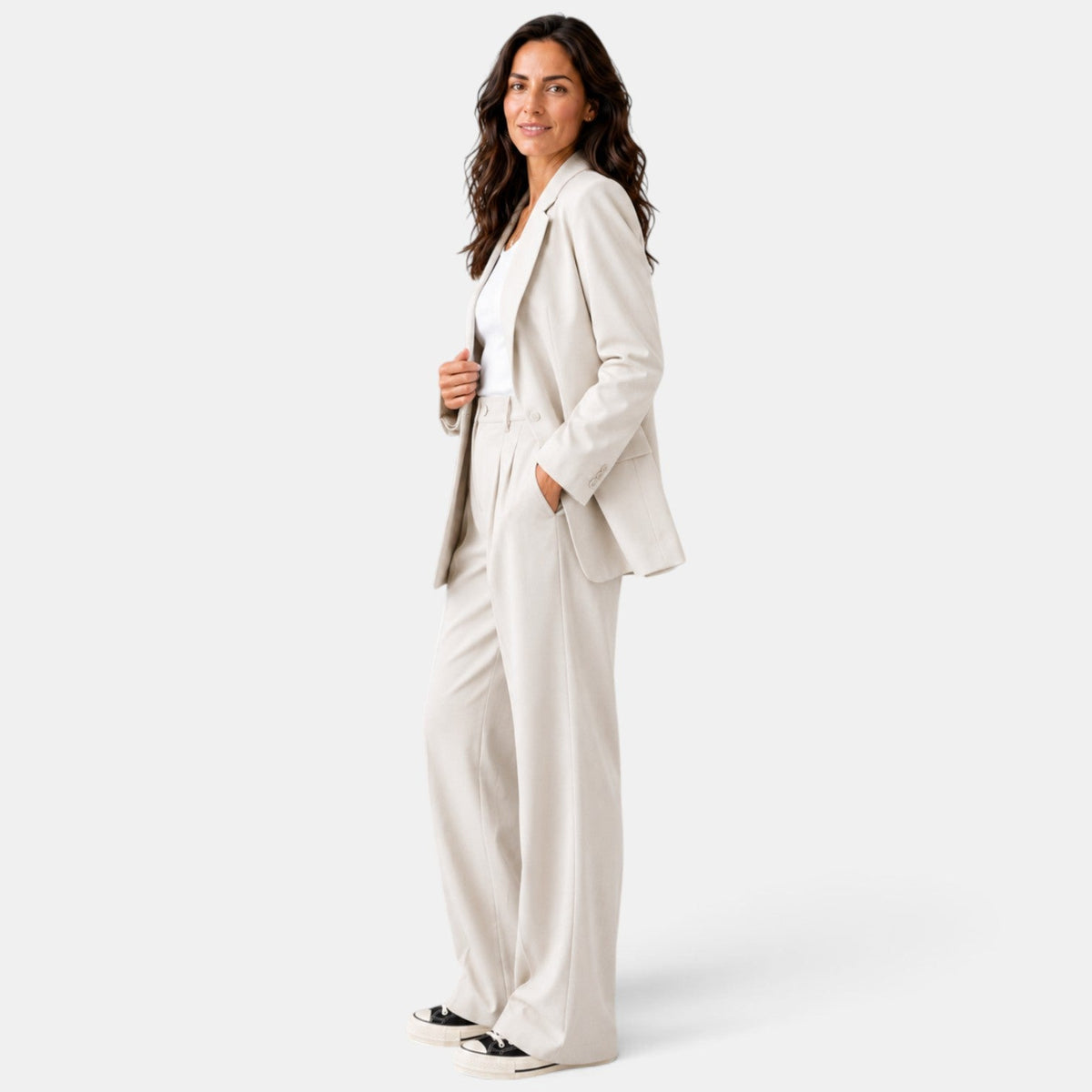 Set med kavaj och vida byxor för dam-Sets for women-Fjallbarn