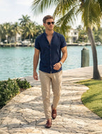 Set med kortärmad skjorta och byxor för män-Sets for Men-Fjallbarn