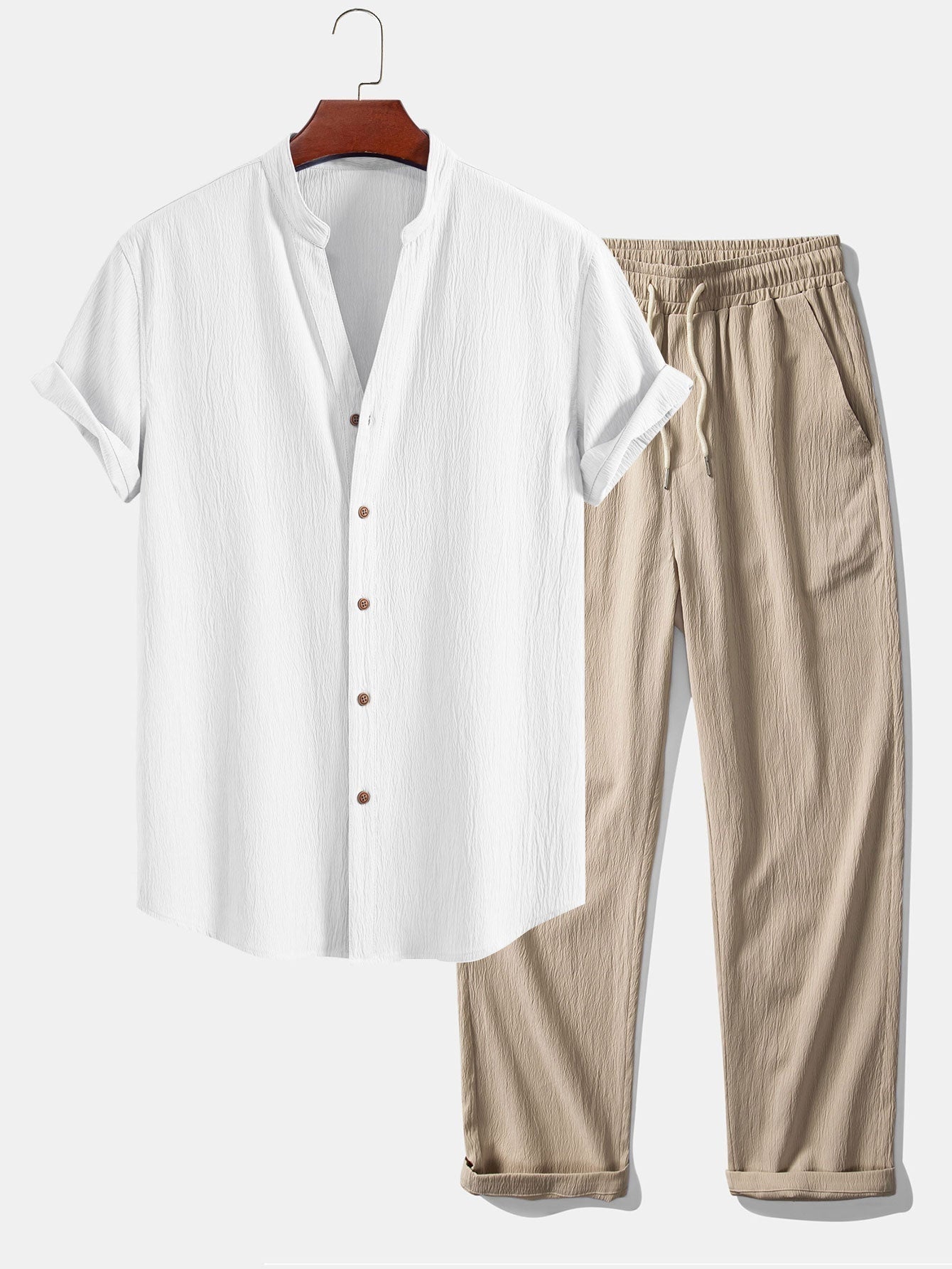 Set med kortärmad skjorta och byxor för män-Sets for Men-Fjallbarn