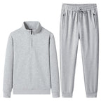 Set med tröja med kvartslång dragkedja och joggerbyxor för herrar-Sets for Men-Fjallbarn