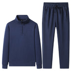 Set med tröja med kvartslång dragkedja och joggerbyxor för herrar-Sets for Men-Fjallbarn