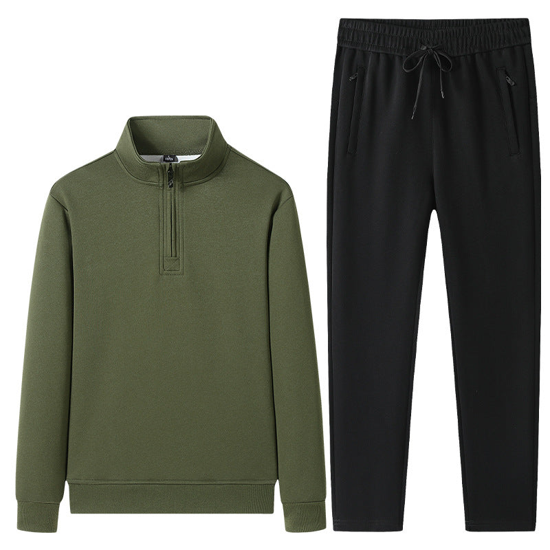 Set med tröja med kvartslång dragkedja och joggerbyxor för herrar-Sets for Men-Fjallbarn