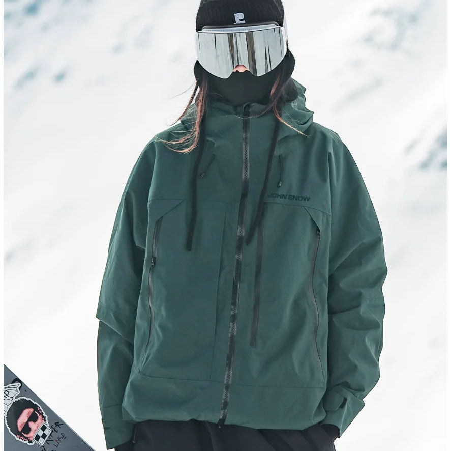 Skidjacka med huva och dragkedjefickor för dam-Jacket for women-Fjallbarn
