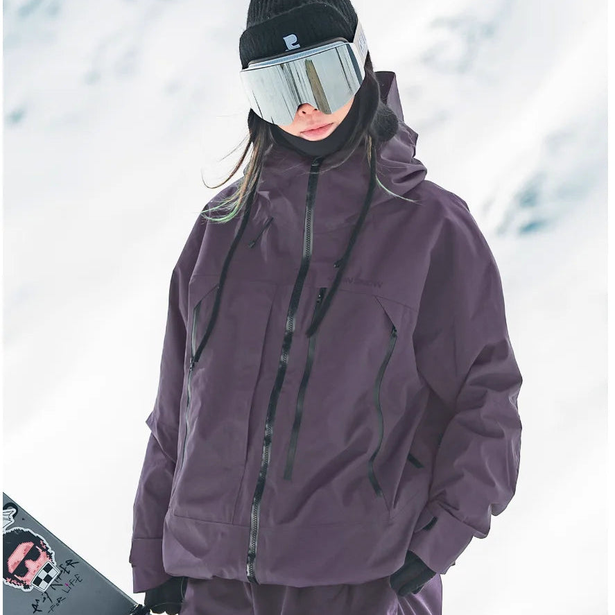 Skidjacka med huva och dragkedjefickor för dam-Jacket for women-Fjallbarn