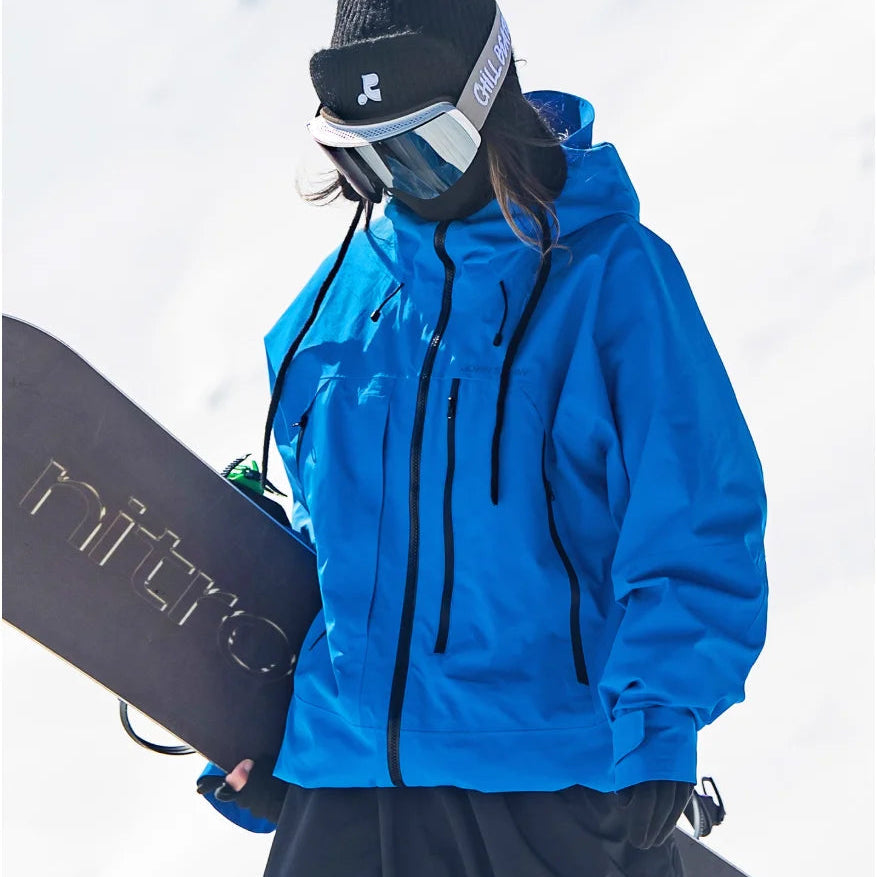 Skidjacka med huva och dragkedjefickor för dam-Jacket for women-Fjallbarn