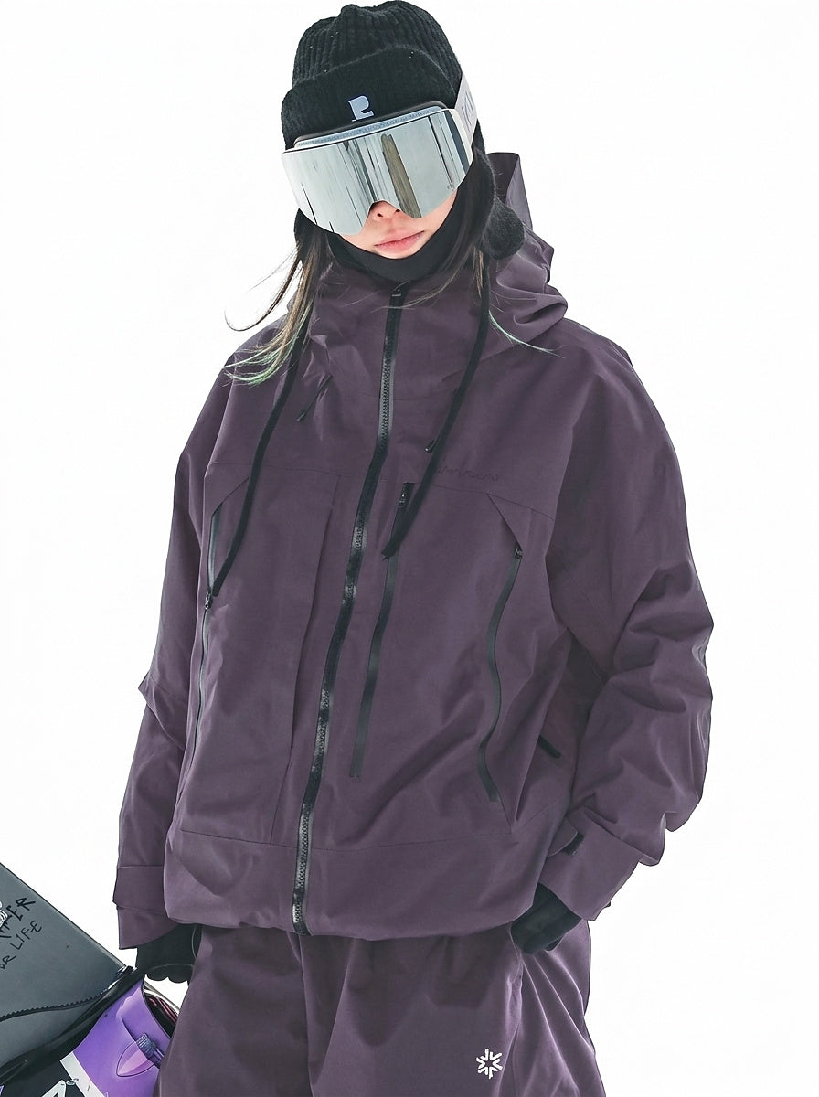 Skidjacka med huva och dragkedjefickor för dam-Jacket for women-Fjallbarn