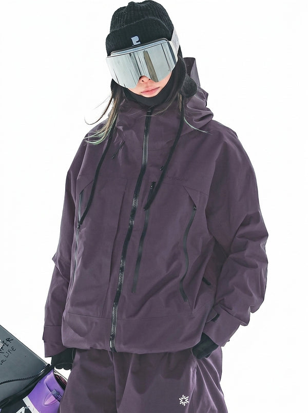 Skidjacka med huva och dragkedjefickor för dam-Jacket for women-Fjallbarn