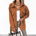 Skjortjacka med knappar fram för dam-Shirts for women-Fjallbarn