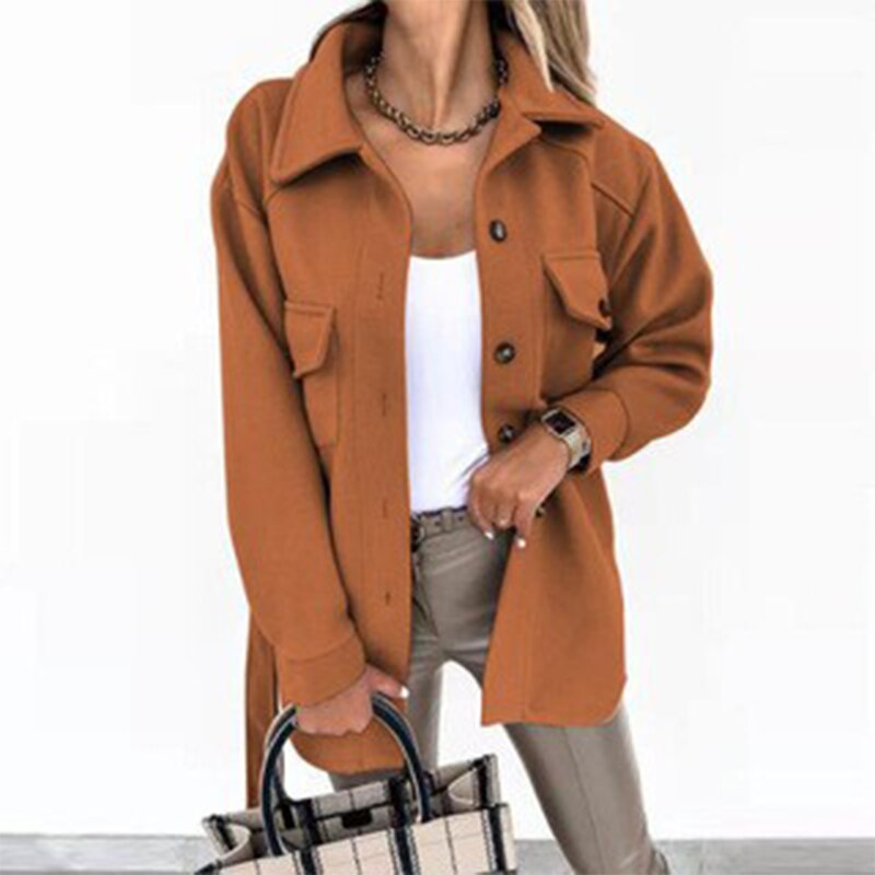 Skjortjacka med knappar fram för dam-Shirts for women-Fjallbarn
