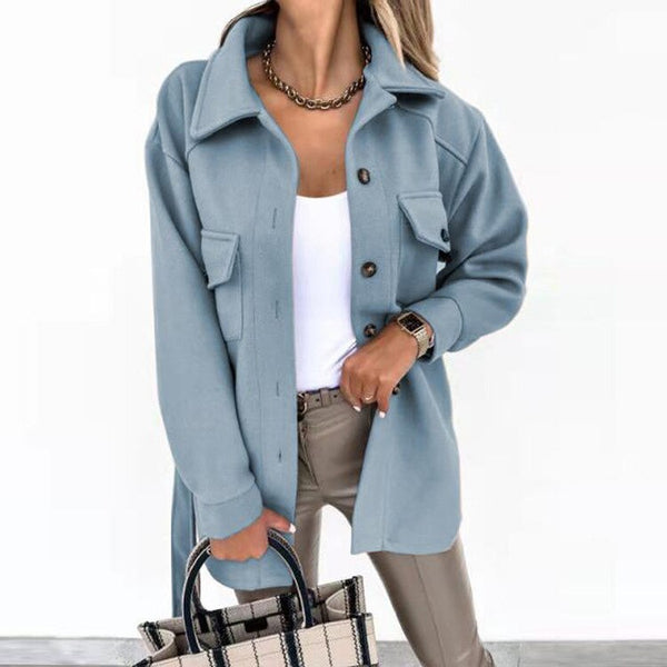 Skjortjacka med knappar fram för dam-Shirts for women-Fjallbarn