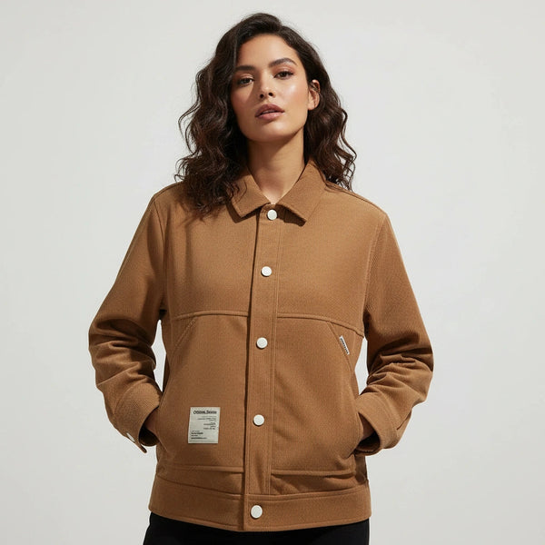 Skjortjacka med knappar och fickor för dam-Jacket for women-Fjallbarn