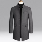Slim fit-överrock med ståkrage för män-Coats for men-Fjallbarn