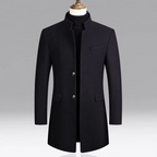 Slim fit-överrock med ståkrage för män-Coats for men-Fjallbarn