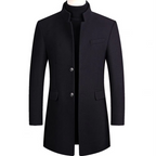 Slim fit-överrock med ståkrage för män-Coats for men-Fjallbarn