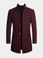 Slim fit-överrock med ståkrage för män-Coats for men-Fjallbarn