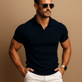 Slim fit-pikétröja med V-ringning för herr-T-Shirts & Polos for men-Fjallbarn