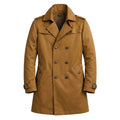 Slim fit trenchcoat för män med slagkrage-Coats for men-Fjallbarn