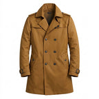 Slim fit trenchcoat för män med slagkrage-Coats for men-Fjallbarn
