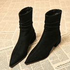 Slouchy ankelboots med spetsig tå för dam-Footwear for women-Fjallbarn