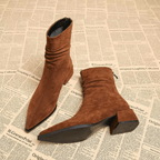 Slouchy ankelboots med spetsig tå för dam-Footwear for women-Fjallbarn
