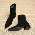 Slouchy ankelboots med spetsig tå för dam-Footwear for women-Fjallbarn