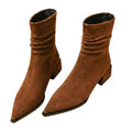 Slouchy ankelboots med spetsig tå för dam-Footwear for women-Fjallbarn
