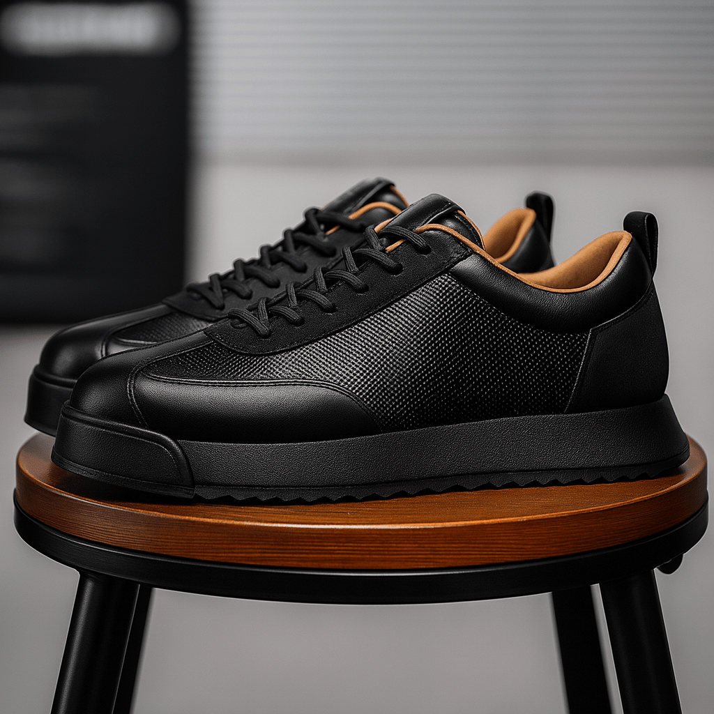 Sneakers med snörning och platåsula för herr-Footwear for men-Fjallbarn
