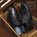 Snörskor i Derby-modell för herr med kontrasterande sula-Footwear for men-Fjallbarn