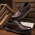 Snörskor i Derby-modell för herr med kontrasterande sula-Footwear for men-Fjallbarn