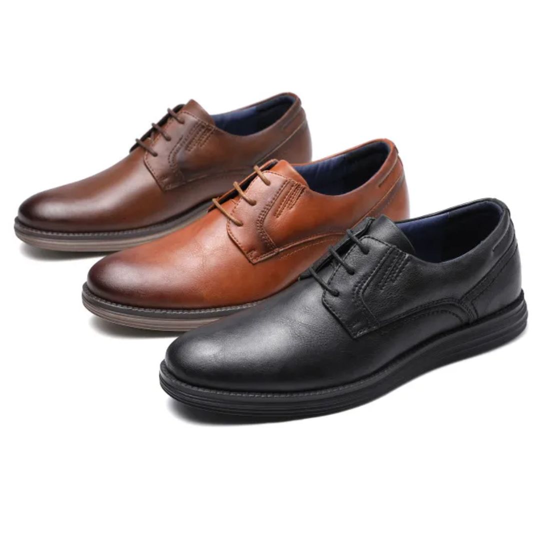 Snörskor i Derby-modell för herr med kontrasterande sula-Footwear for men-Fjallbarn