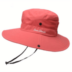 Solhatt för damer med brett brätte och öppning för hästsvans-Accessories for Women-Fjallbarn