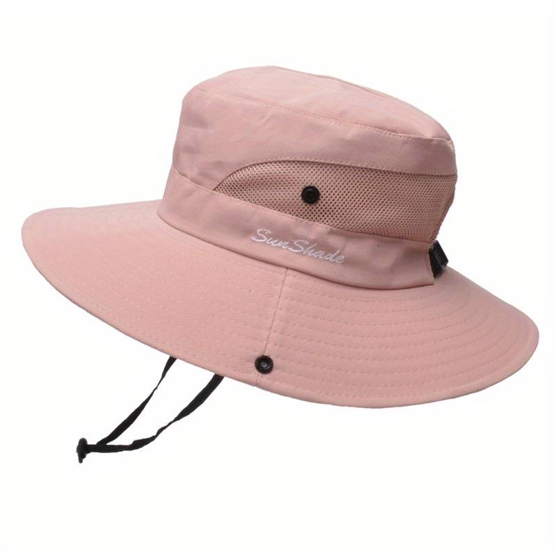 Solhatt för damer med brett brätte och öppning för hästsvans-Accessories for Women-Fjallbarn