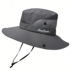 Solhatt för damer med brett brätte och öppning för hästsvans-Accessories for Women-Fjallbarn