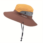 Solhatt för damer med brett brätte och öppning för hästsvans-Accessories for Women-Fjallbarn