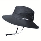 Solhatt för damer med brett brätte och öppning för hästsvans-Accessories for Women-Fjallbarn