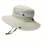 Solhatt för damer med brett brätte och öppning för hästsvans-Accessories for Women-Fjallbarn