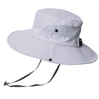 Solhatt för damer med brett brätte och öppning för hästsvans-Accessories for Women-Fjallbarn