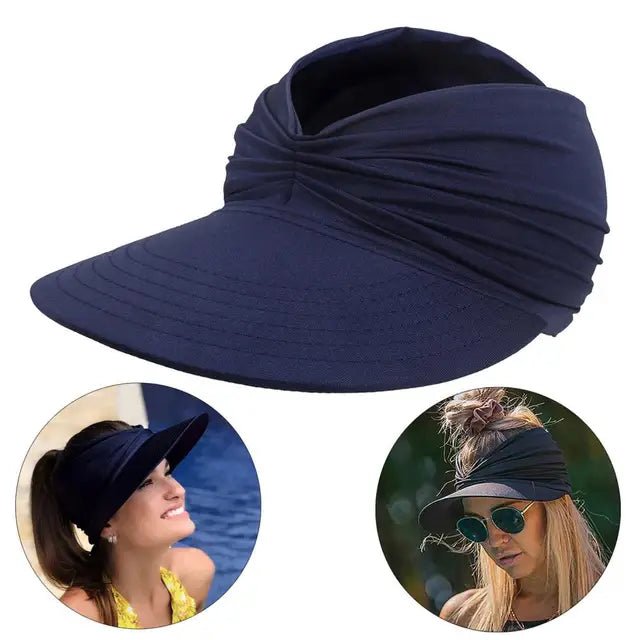 Solskärm för dam med brett brätte och tvinnad detalj-Accessories for Women-Fjallbarn