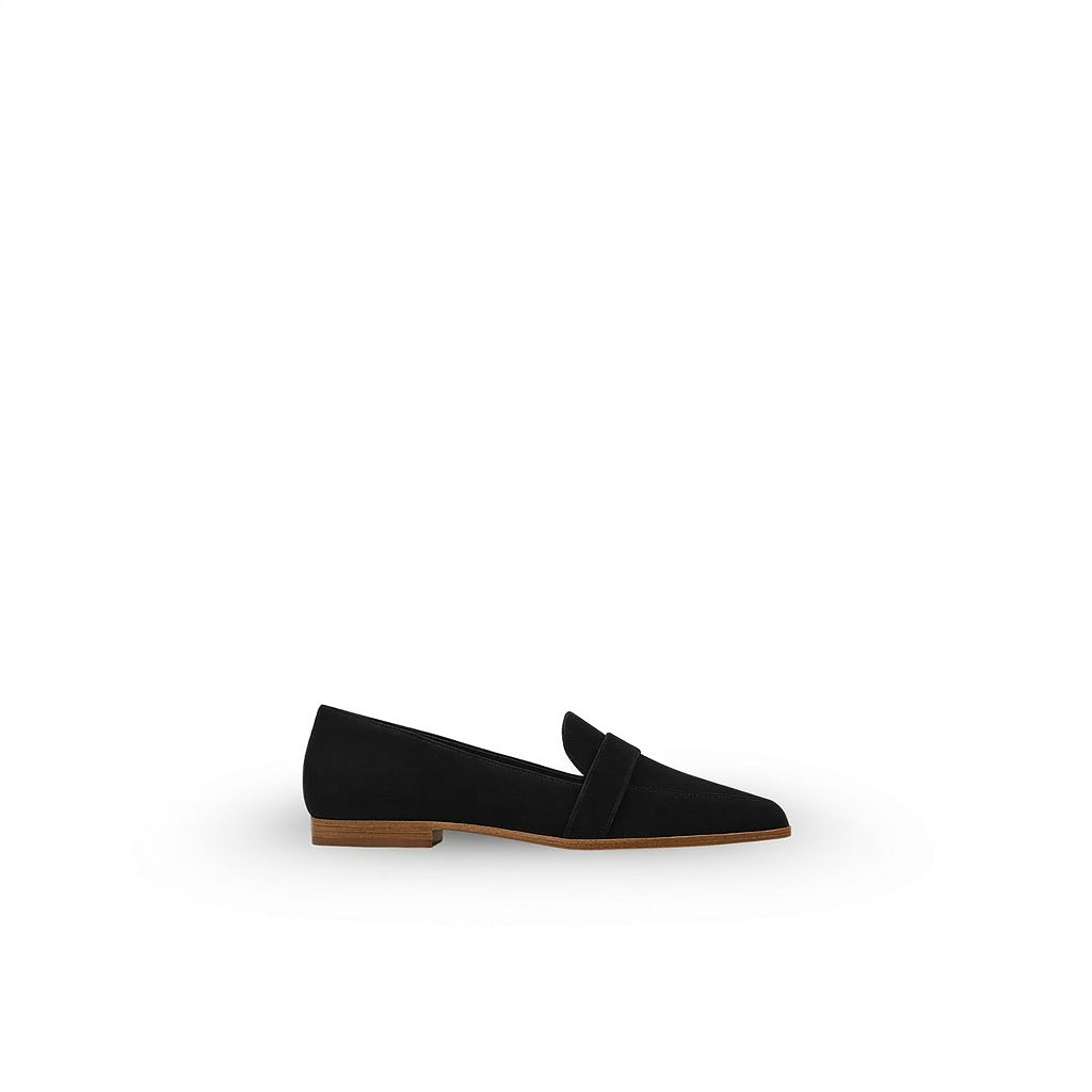 Spetsiga loafers för dam med sadelrem-Footwear for women-Fjallbarn