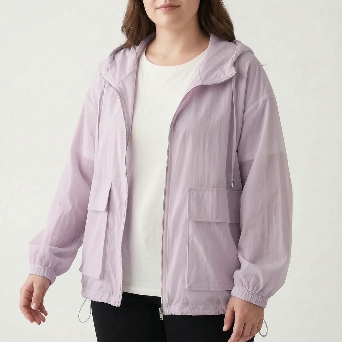 Sportjacka med huva och dragkedja för dam-Jacket for women-Fjallbarn