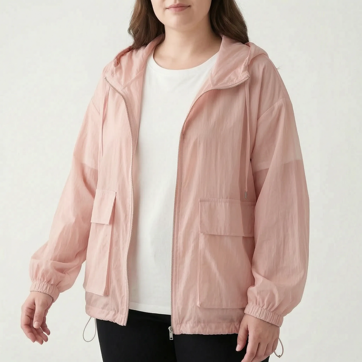Sportjacka med huva och dragkedja för dam-Jacket for women-Fjallbarn