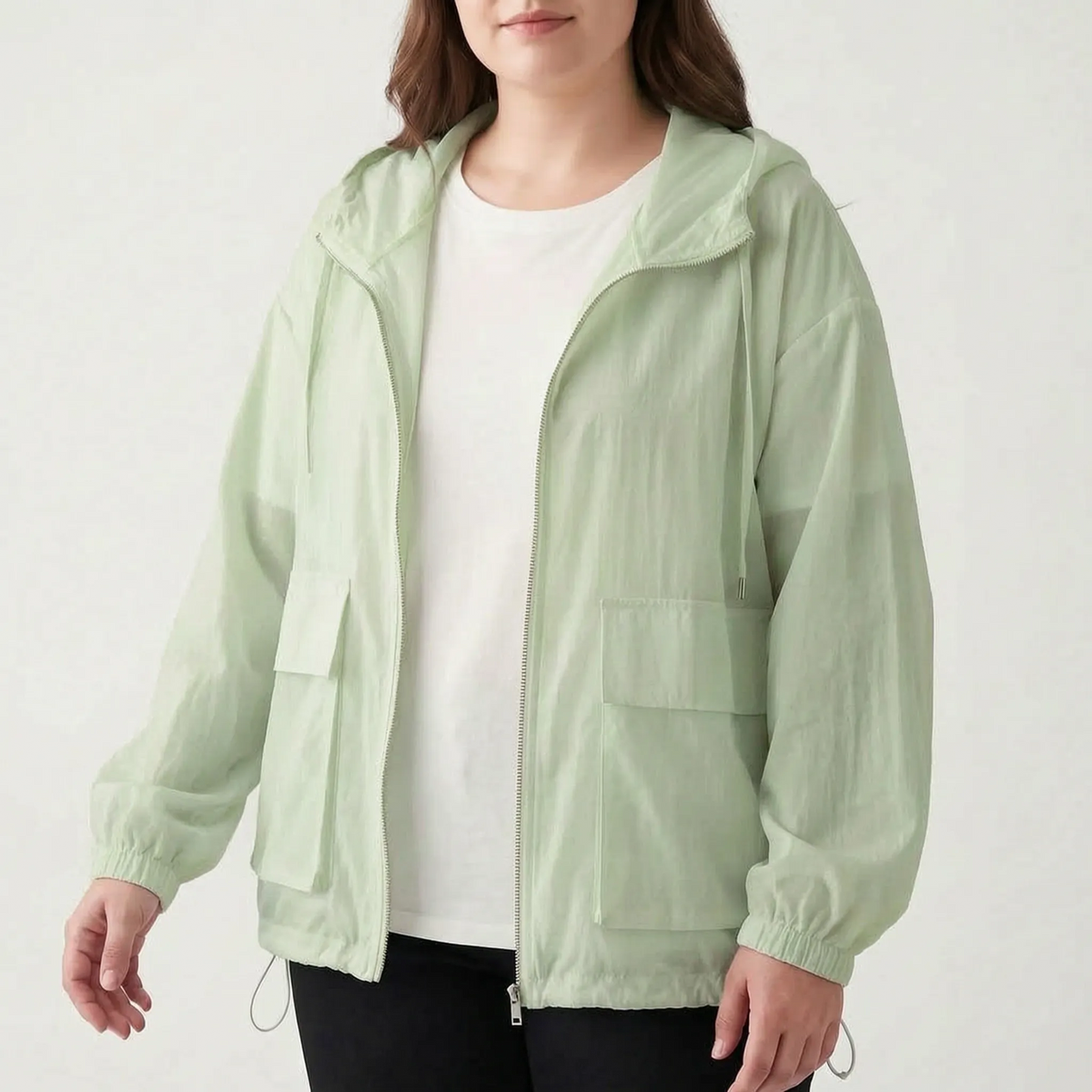 Sportjacka med huva och dragkedja för dam-Jacket for women-Fjallbarn