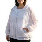 Sportjacka med huva och dragkedja för dam-Jacket for women-Fjallbarn
