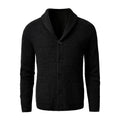 Stickad kofta med sjalkrage och knappar för herrar-Cardigan for men-Fjallbarn