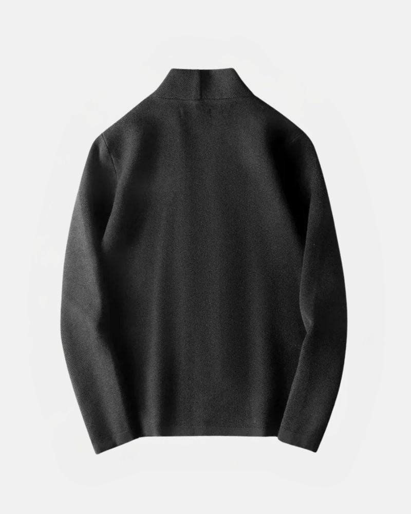 Stickad kofta med V-ringning och knappar för herrar-Cardigan for men-Fjallbarn