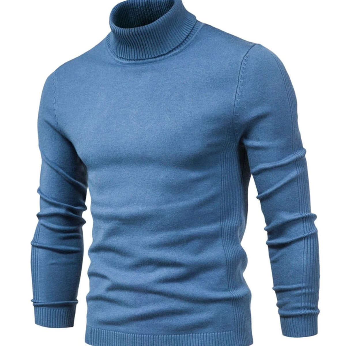 Stickad polotröja med lång ärm för herrar-Sweaters for men-Fjallbarn