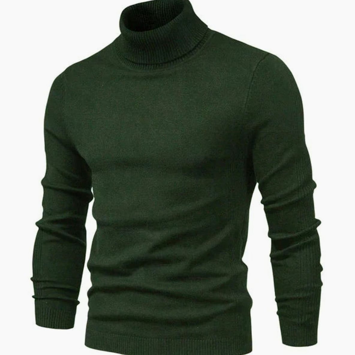 Stickad polotröja med lång ärm för herrar-Sweaters for men-Fjallbarn