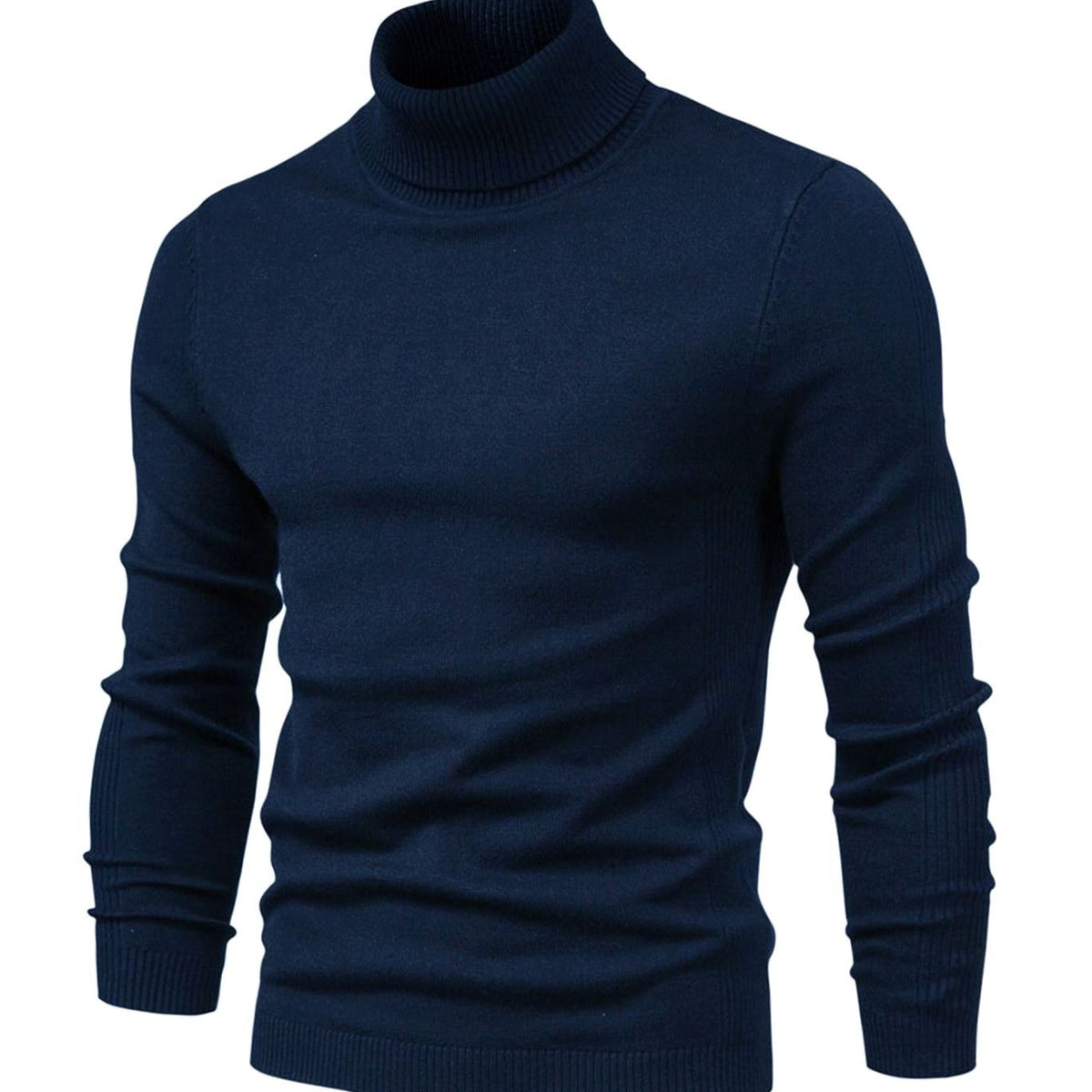 Stickad polotröja med lång ärm för herrar-Sweaters for men-Fjallbarn