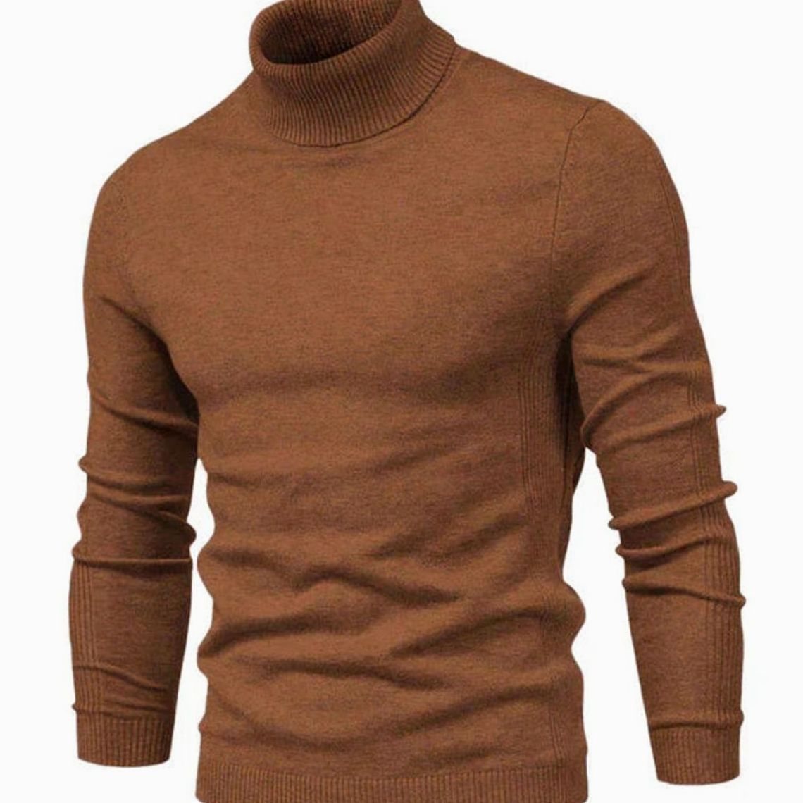 Stickad polotröja med lång ärm för herrar-Sweaters for men-Fjallbarn