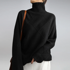 Stickad tröja med diamantmönster för dam-Sweaters for Women-Fjallbarn
